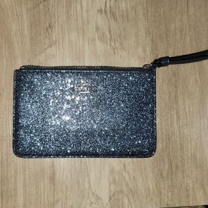 Coach Glitter Zip 4x7 Wristlet in Sparkling Blue